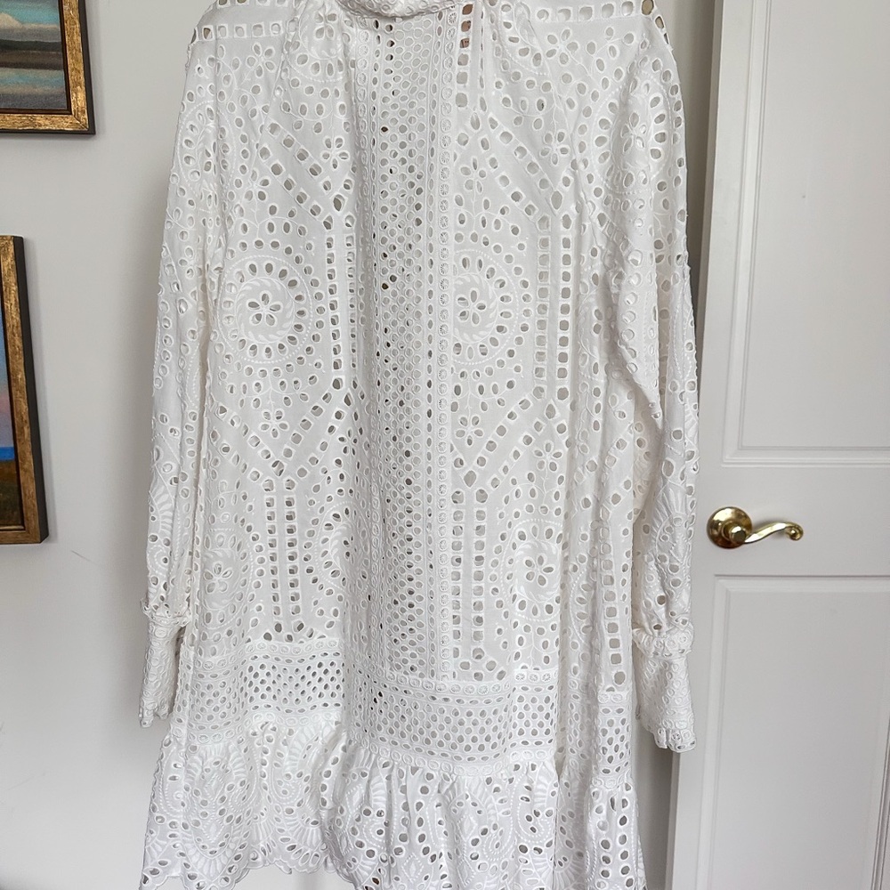 NWT H&M White Eyelet Tunic Dress XS